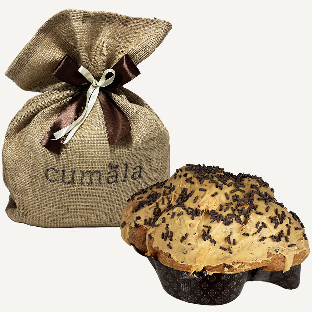 Colomba al Caramello Salato, Cioccolato Fondente e Mela Candita Artigianale da 1 kg