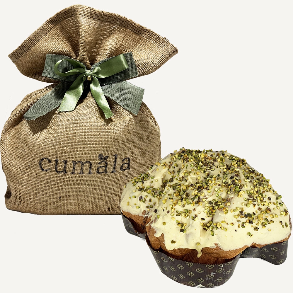 Colomba Artigianale con Marzapane e Cremini di Pistacchio - Cumala